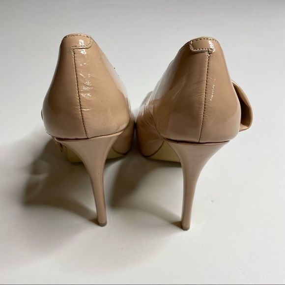 Steve Madden Nude Open Peep Toe Stiletto Shoes - Picture 5 of 16